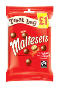 Chocolate Bags Maltesers PM 1.00 68g 24
