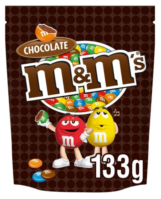 Chocolate Bags MandMs Chocolate-Brown NPM 133g 12
