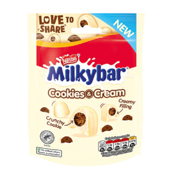 Chocolate Bags Milkybar Cookies N Cream Bites NPM 90g 8