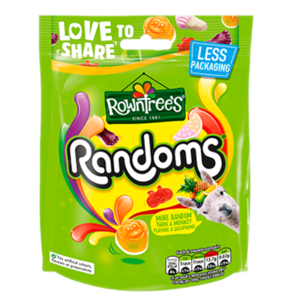 Chocolate Bags Rowntrees Randoms NPM 150g 9