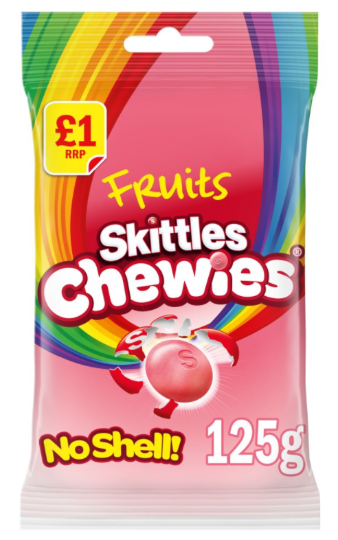 Chocolate Bags Skittles Chewies PM 1.00 125g 12