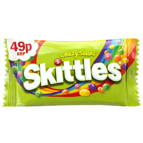 Chocolate Bags Skittles Crazy Sours-Green PM 0.49 45g 36