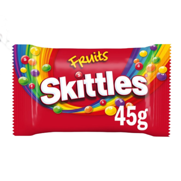 Chocolate Bags Skittles Fruits-Red NPM 45g 36