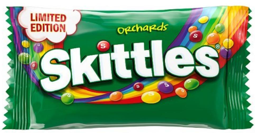 Chocolate Bags Skittles Orchards NPM 45g 36