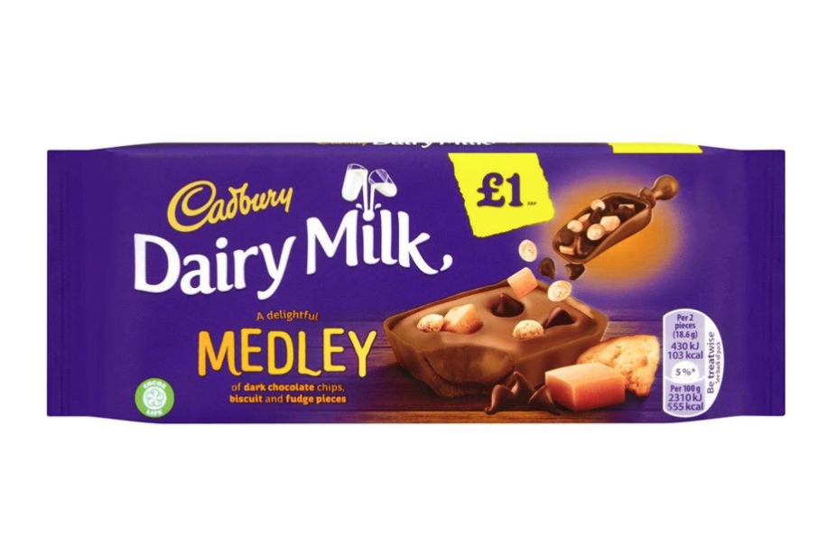 Chocolates Dairy Milk Medley Fudge PM 1.00 93gm 18