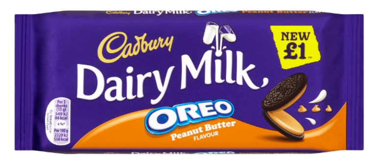 Chocolates Dairy Milk Oreo Peanut Butter Bar PM 1.00 120g 17