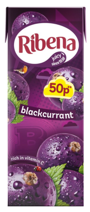 Drinks Ribena RTD Blackcurrant PM 0.50 250ml 24
