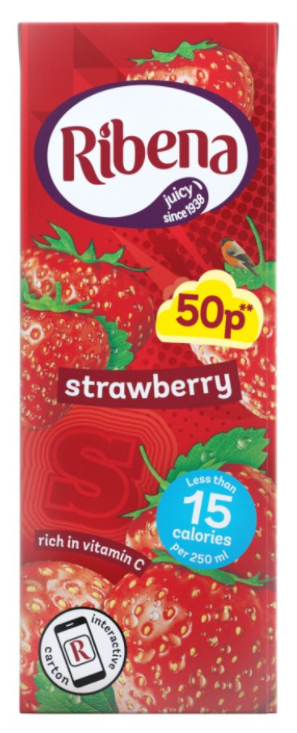 Drinks Ribena RTD Strawberry PM 0.50 250ml 24