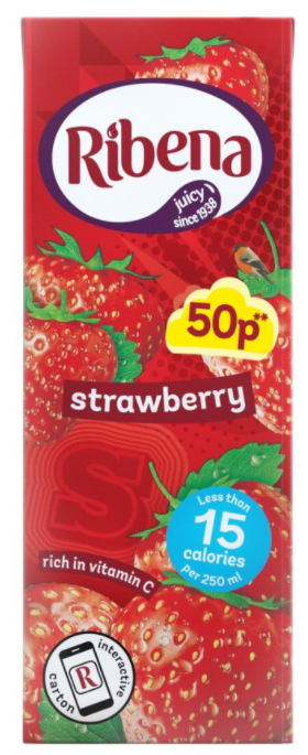 Drinks Ribena Strawberry PM 0.50 250ml 24