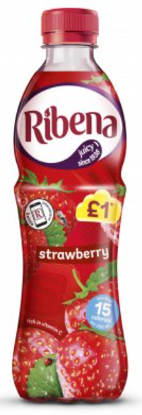 Drinks Ribena Strawberry PM 1.00 500ml 12