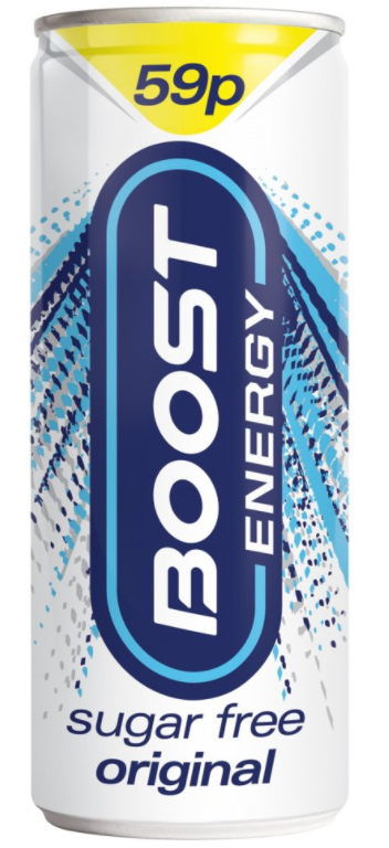 Energy Drinks Boost Sugar Free PM 0.59 250ml 24