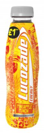 Energy Drinks Lucozade Energy Pineapple PM 1.00 380ml 24