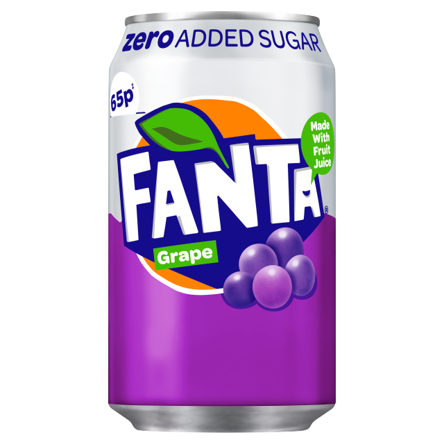 Fanta ZERO Grape 330ml x 24 - PMP 65p (Can)