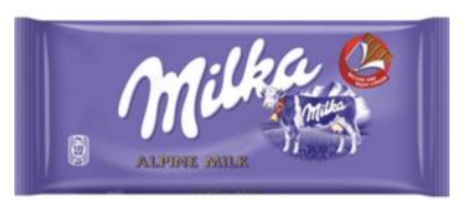 Chocolates Milka Alpine Milk NPM 100g 24