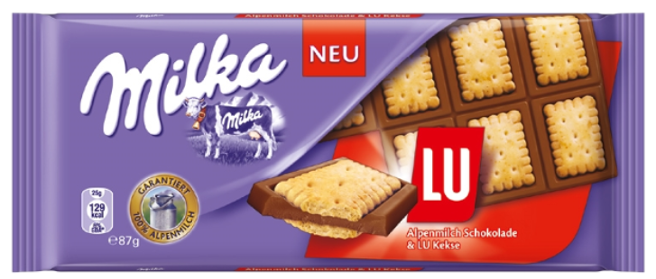 Chocolates Milka Alpine Milk and LU NPM 87g 18