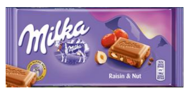 Chocolates Milka Raisin and Nut NPM - 22