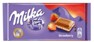 Chocolates Milka Strawberry NPM 100g 20