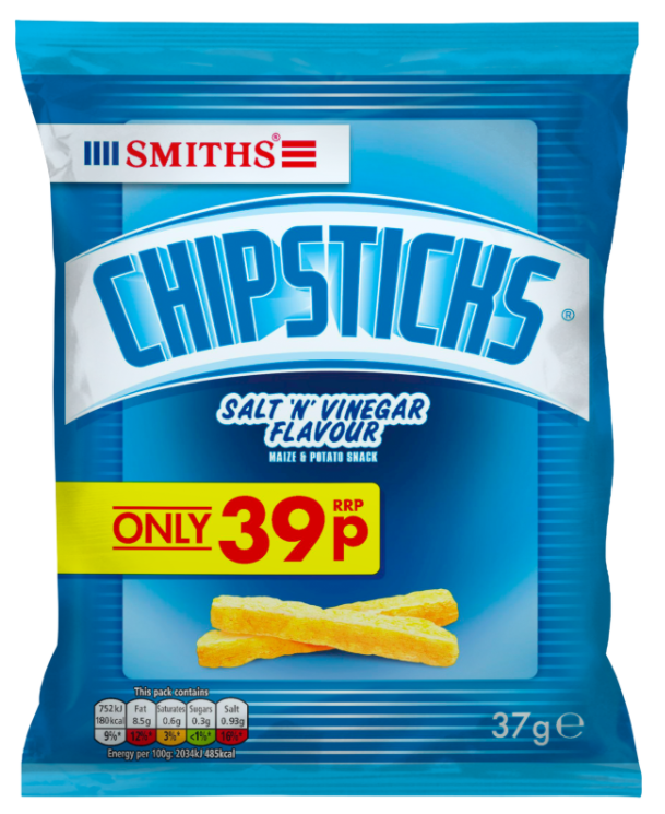 Crisps Chipsticks Salt and Vinegar PM 0.39 - 30