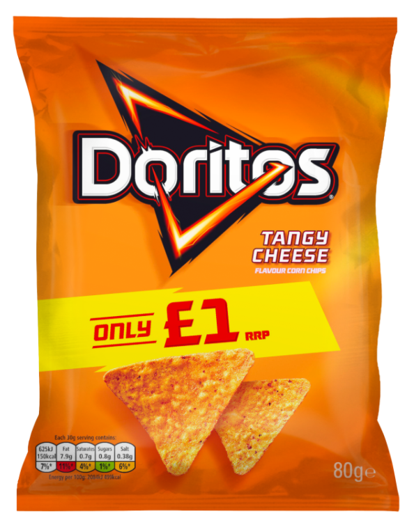 Crisps Doritos Tangy Cheese PM 1.00 80g 12