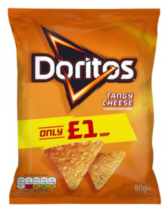 Crisps Doritos Tangy Cheese PM 1.00 80g 15