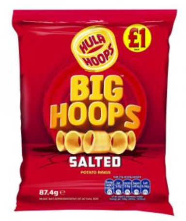 Crisps KP Big Hula Hoops Salted PM 1.00 87.4g 16