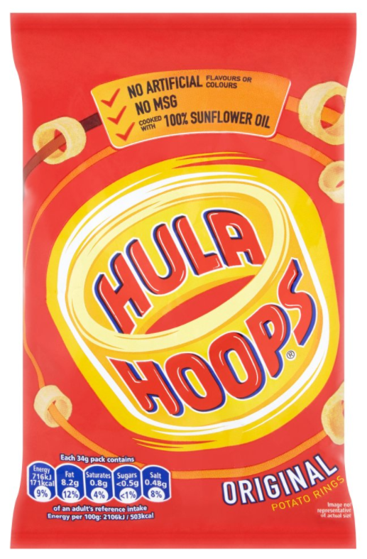 Crisps KP Hula Hoops Original NPM 34g 32
