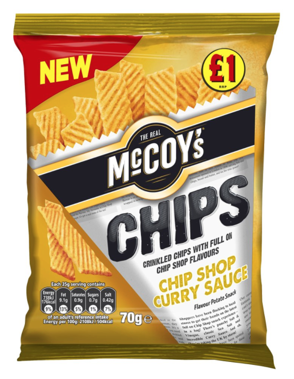 Crisps McCoys Chip Shop Curry Sauce PM 1.00 - 12