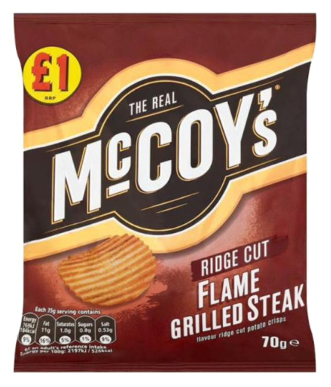 Crisps McCoys Ridge Cut Flame Grilled Steak PM 1.00 - 16
