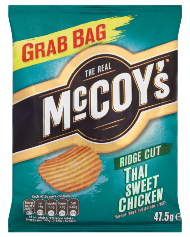 Crisps McCoys Thai Sweet Chicken NPM 47.5g 36