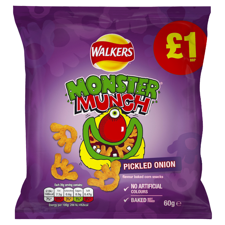 Crisps Monster Munch Pickled Onion  PM 1.00 - 12