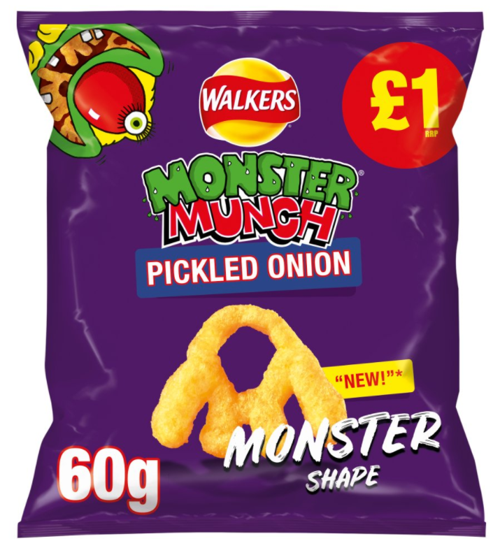 Crisps Monster Munch Pickled Onion PM 1.00 72g 15