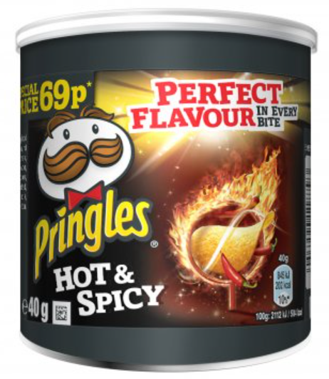 Crisps Pringles Hot Spicy PM 0.69 40g 12