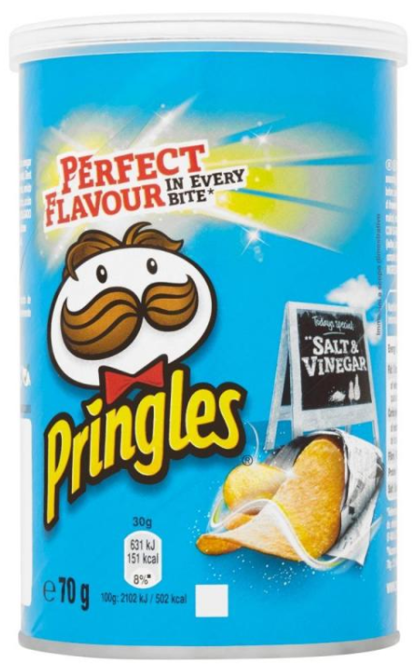 Crisps Pringles Salt and Vinegar NPM 70g 12