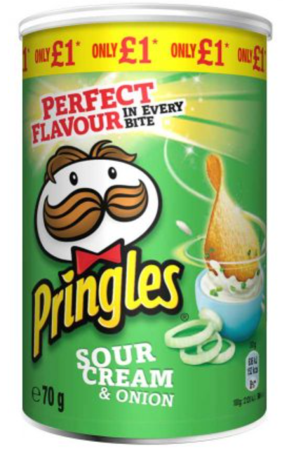 Crisps Pringles Sour Cream PM 1.00 70g 12
