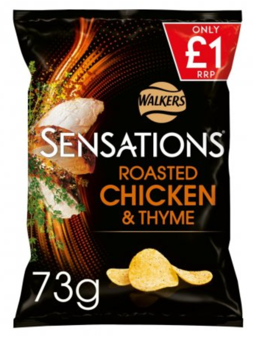 Crisps Sensations Roasted Chicken and Thyme PM 1.00 73g 15