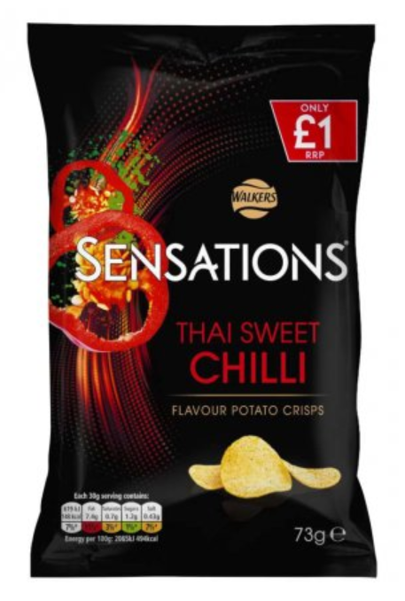 Crisps Sensations Thai Chilli PM 1.00 73g 12