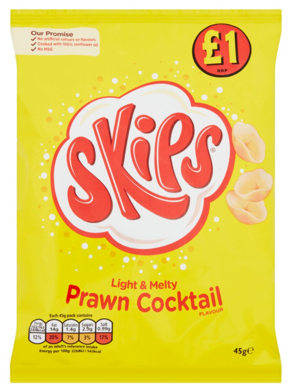 Crisps Skips Tingley Prawn Cocktail PM 1.00 - 14