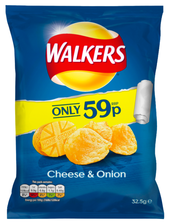 Crisps Walkers Cheese and Onion PM 0.59 - 32