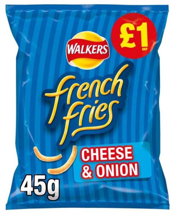 Crisps Walkers French Fries Cheese and Onion PM 1.00 52g 12
