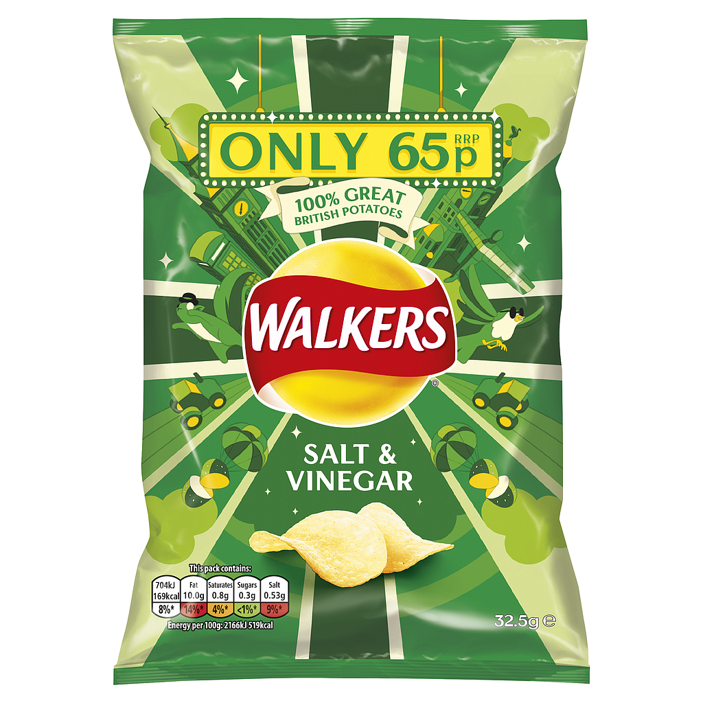 Crisps Walkers Salt and Vinegar PM 0.65 32.5g - 32