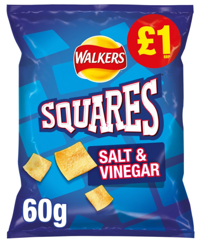 Crisps Walkers Squares Salt and Vinegar PM 1.00 - 15