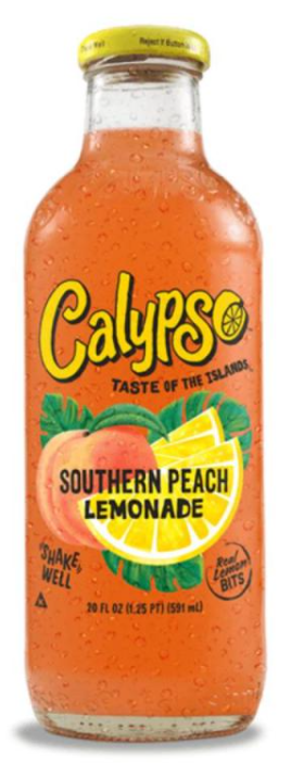 Drinks Calypso Southern Peach Lemonade NPM 16oz 12