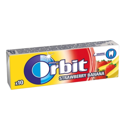 [Chew-All-SE-4411] Chewing Gums Orbit Banana & Strawberry NPM 13.6g 30
