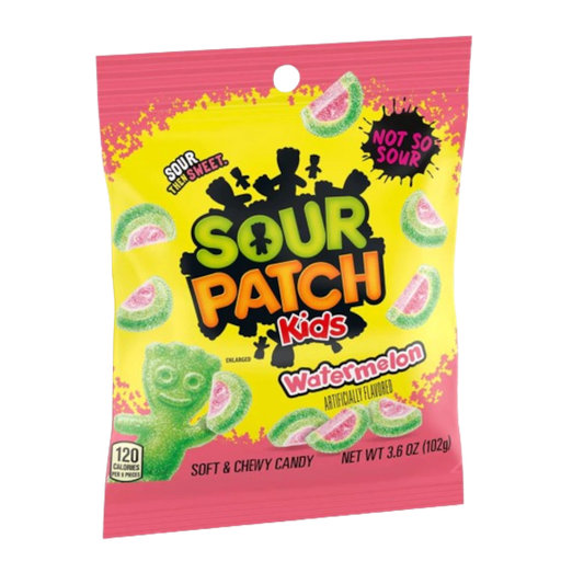 [Swee-All-SE-8137] Sweets & Candy Sour Patch Kids Watermelon Peg Bag NPM 102g 12